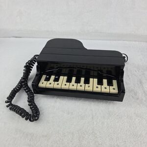 Columbia Grand Piano Telephone Black Corded Novelty Vintage Retro WORKING